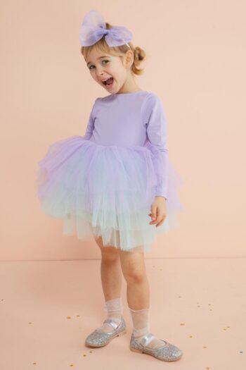 Miranda Little Girl Ballerina Dress with Tutu Skirt