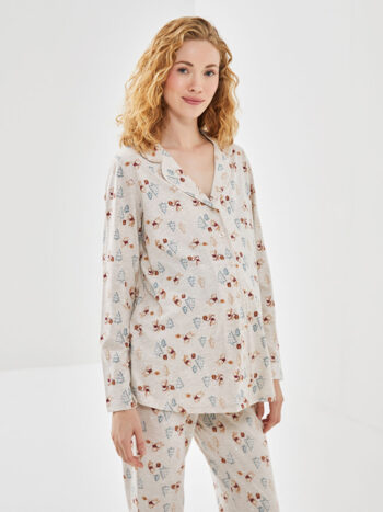 LCW DREAM Mixed Winnie the Pooh Printed Maternity Pajama Set