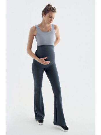 Increase                                             Antrasite-Fit Spanish Flared High Waist Elastic Shaping Maternity Leggings F09