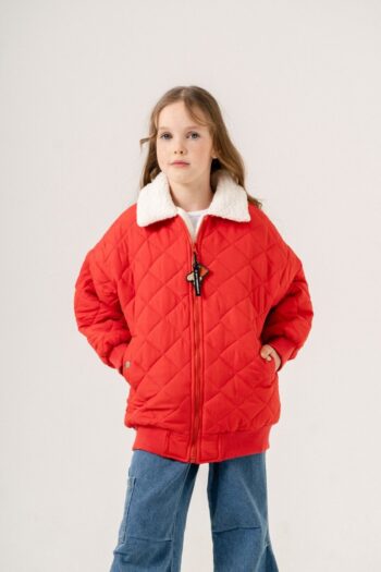 I WILL WEAR GIRL'S FUR-LINED QUILTED PUFFER COAT