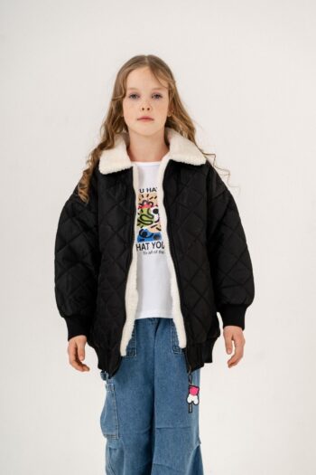 I WILL WEAR GIRLS' FUR-LINED QUILTED PUFFER COAT