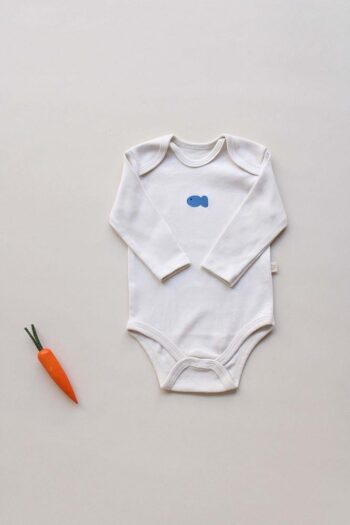 Fish Embroidered Long Sleeve Bodysuit