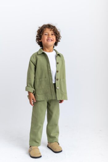 Gabardine Jacket for Ages 2-7 in Olive