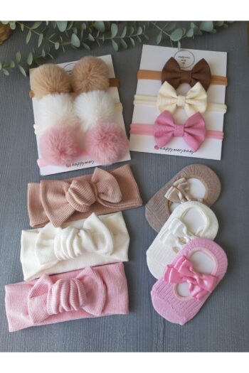 Happy Mary Girl Baby Bandana Socks Set (12 Pieces)
