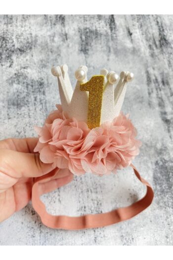 Pempem Bandana Baby Girl 1st Birthday Crown Powder Pink