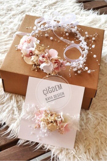 Colorful Little Ones Salmon Pink Floral Pearl Mother and Baby Maternity Set