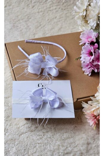 Colorful Little Ones White Tulle Bow Maternity Crown Set