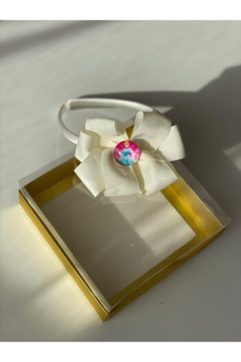 QUEEN AKSESUAR Princess Sindrella Cream Thin Satin Bow Ribbon Crown Hairband for Mother and Daughter Baby Girls