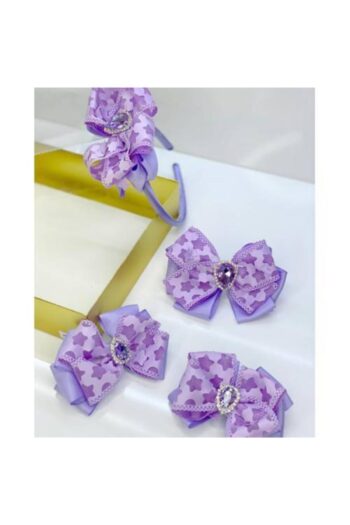 QUEEN AKSESUAR 4" Purple Crystal Star Pattern Mother-Daughter Baby Hairpin Set