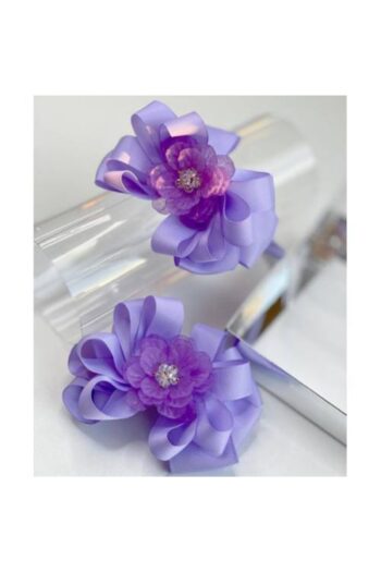 QUEEN AKSESUAR Purple 2-Piece Flower Brooch Mother-Daughter Child Baby Combination Satin Gift Crown Hairpin Set