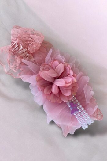 Pink Flower Figure Kids/Baby Hair Band