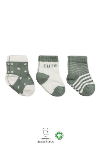 Bistyle Organic Seamless 3-Piece Cute Stars Cotton Baby Socks 0-3 Months