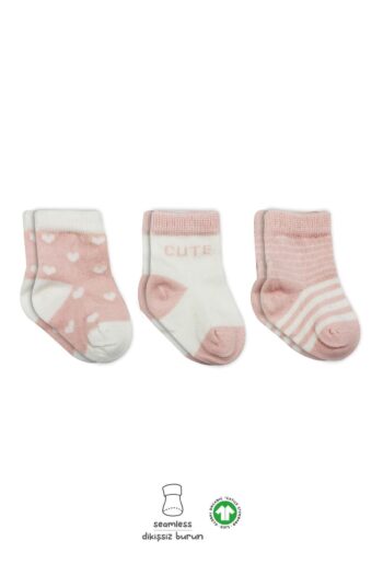 Bistyle Organic Seamless 3-Piece Cute Stars Cotton Socks for Babies 0-3 Months