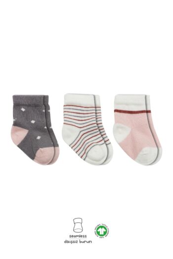 Bistyle Bistil Organic Seamless 3-Piece Polka Dot Baby Socks Set for Girls 0-3 Months