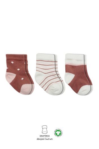 Bistyle Bistil Organic Seamless 3-Pack Polka Dot Baby Socks for Girls 0-3 Months