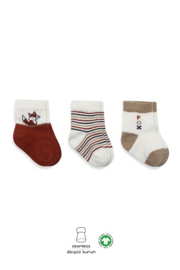 Bistyle Bistil Organic Seamless 3-Piece Fox Jersey Baby Socks 0-3 Months