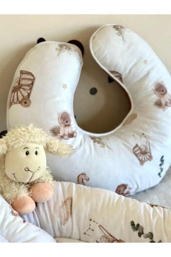 Baby Nest Nursing Pillow and Support Cushion with Brown Pattern