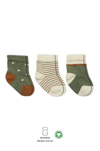 Bistyle Bistil Organic Seamless 3-Pack Polka Dot Baby Socks for Girls 0-3 Months