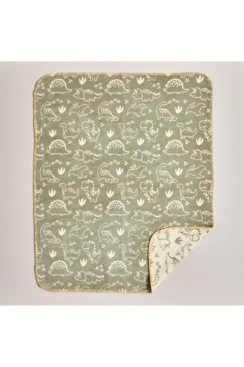 Bella Maison Dino Cotton Baby Blanket Olive Green (100X120 CM)