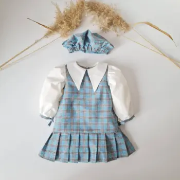 CHECKERED BLUE DRESS