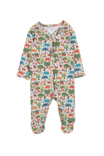 Mavipink Footed Snapsuit Green