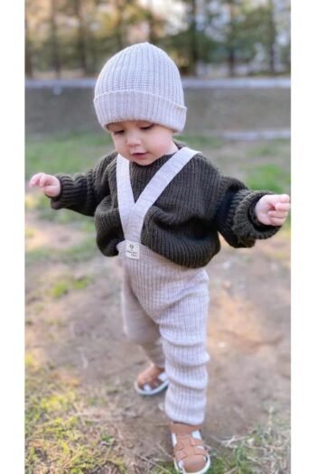 Sparrow Laurel Stone Color High Waist Adjustable Cross-Front Strap Ribbed Baby Knit Leggings