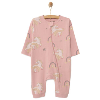 Zippered Sleeveless Jumpsuit for Baby Girls
