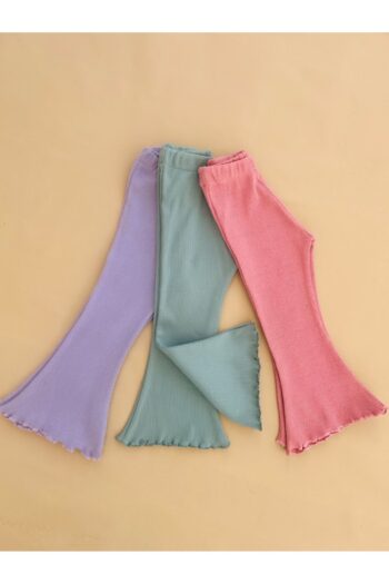 Summer Set of 3 Ribbed Fabric Spanish Flare Leggings for Baby Girls