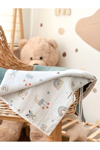 MILNA BABY&KIDS Baby Blanket Muslin Baby Blanket Reversible Muslin Baby Blanket 100x100cm