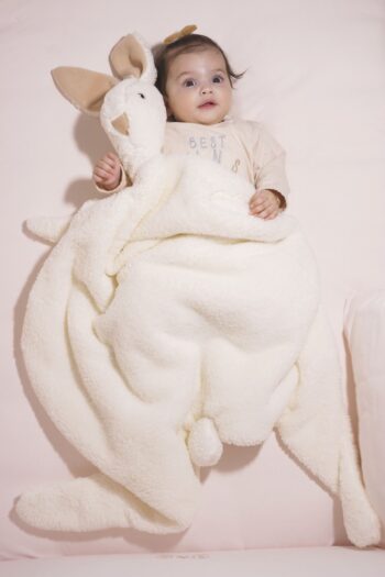 Modakids Adorable Bunny Baby Kids Blanket Winter Plush Welsoft Rabbit Blanket