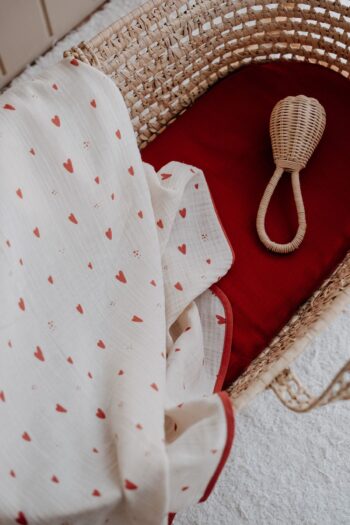 TBA COLLECTION Muslin Cloth | Red Hearts