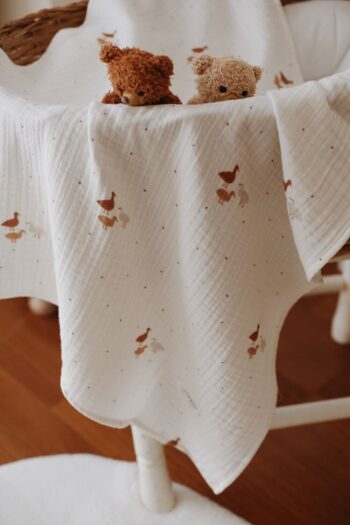 Goose 4 Cotton Muslin Blanket 95x95cm