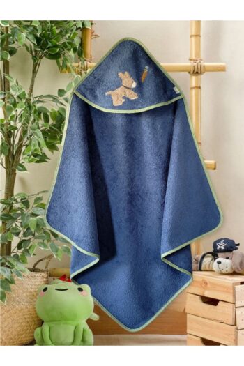 Alpar Textile Outlet Product Baby Bath Towel Wrap 80x80cm - Carrot Donkey/Navy Blue