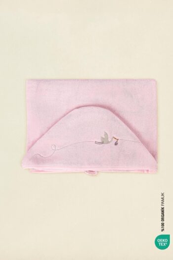 Irya Baby Marin Large Baby Towel Pink 80x135