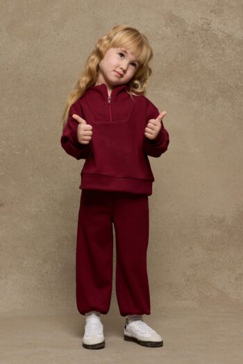 Zippered Soft Modal Set Burgundy