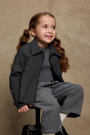 Zippered Jacket Charcoal