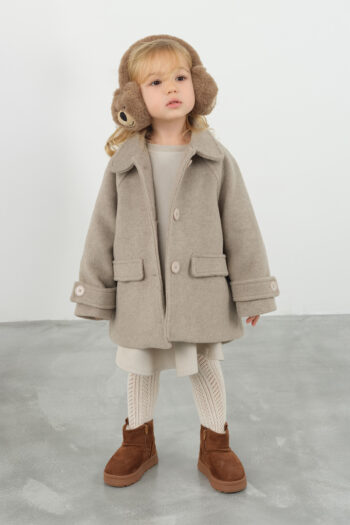 Faux Fur Coat Beige