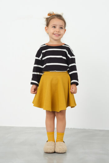 Mustard Pleated Skirt