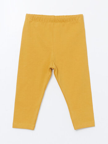 LCW Kids Yellow Elastic Waist Basic Girls' Leggings