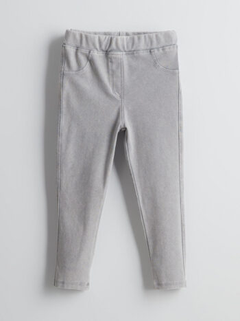 LCW Kids Gray Belted Elastic Girls' Leggings