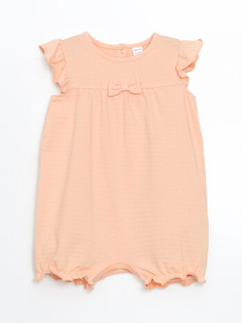 LCW Baby Pink Bicycle Neck Jumper with Ribbon Detail for Baby Girls