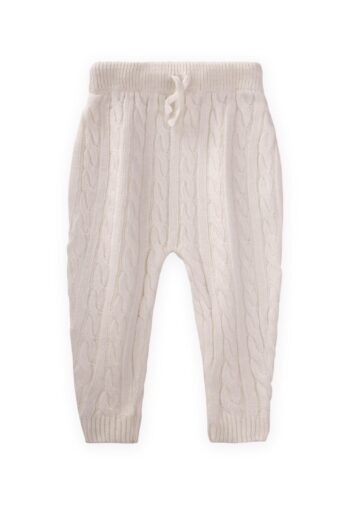 Braided Knit Pants for Ages 1-5, Ecru