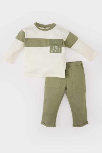 Boys' 2-Piece Color Block Sweatshirt and Pants Set