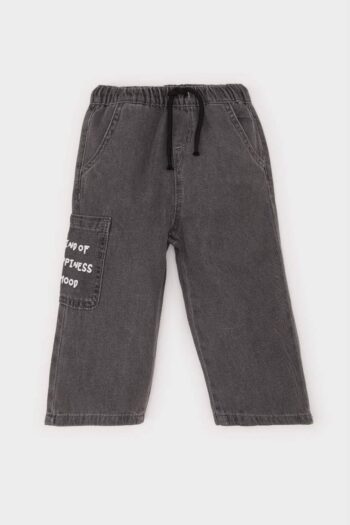 Boys' Elastic Waist Pocket Printed Jean Pants