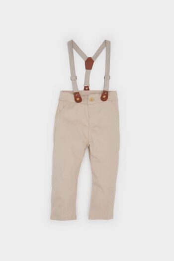 Baby Boy Standard Cuff Suspender Gabardine Pants