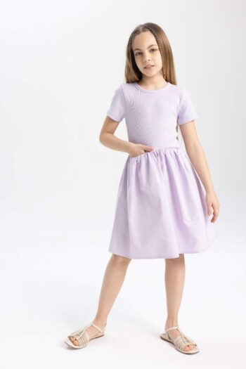 Girls' Cotton Short-Sleeve Dress