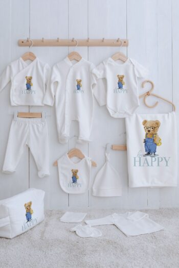 Tuğba Kuğu Organic 11-Piece Hospital Departure Set - Pure Baby - Bear Overall