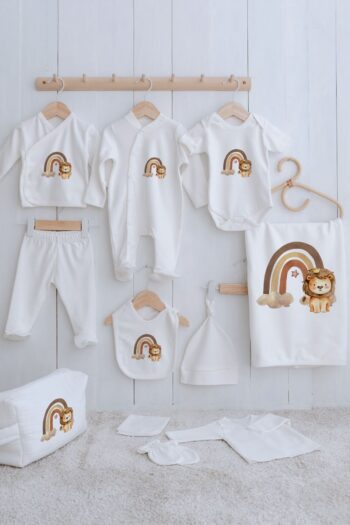 Tuğba Kuğu Organic 11-Piece Hospital Set - Little Baby - Lion Rainbow