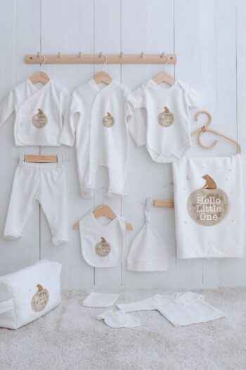 Tuğba Kuğu Organic 11-Piece Hospital Exit Set - Pure Baby - Hello Bear