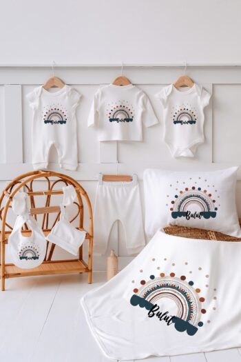 Lilabio %100 Organic Personalized Summer 10-Pack Hospital Departure Rainbow